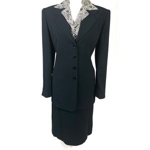 Ellen Tracy 3 Piece Suit and Silk Blouse